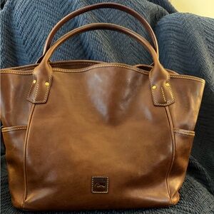 Dooney & Bourke Kristen Florentine Leather Tote Bag  Chestnut Brown